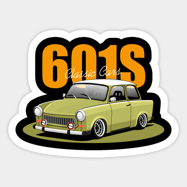 Trabant 601 Classic Cars Sticker by masjestudio
